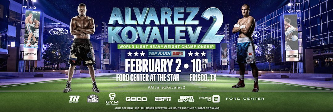Alvarez vs Kovalev 2 - February 2 - Texas @ Frisco, Texas | Frisco | Texas | United States