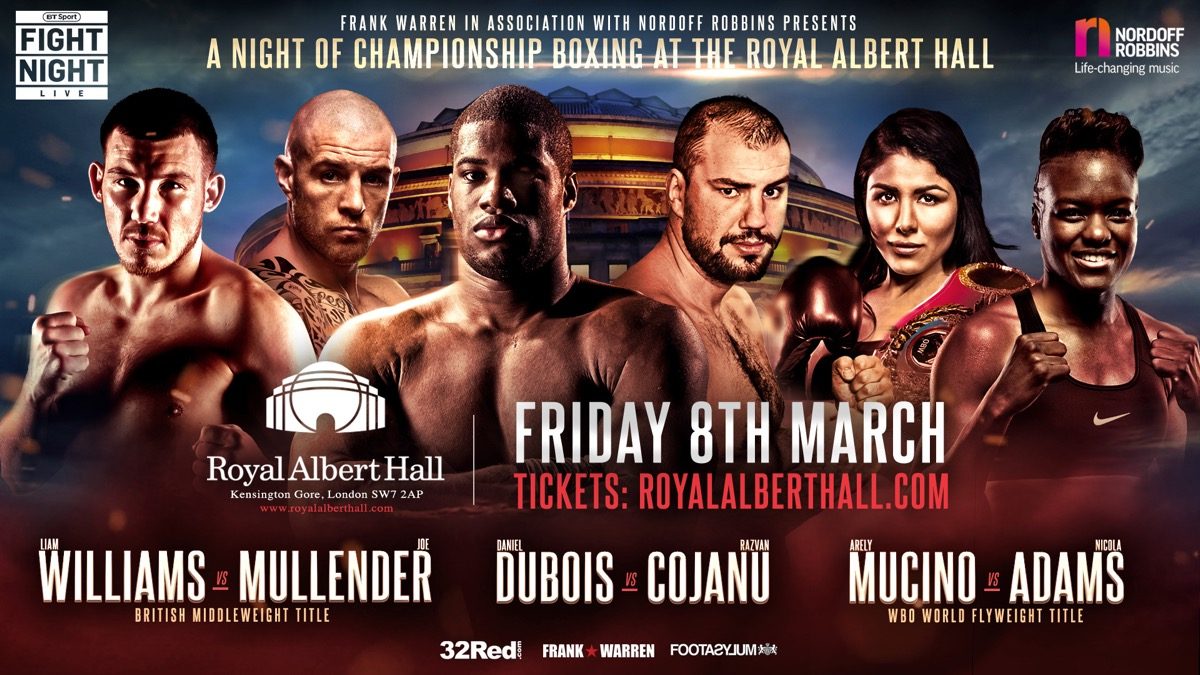 Dubois vs Cojanu - March 8 - London @ London | London | England | United Kingdom