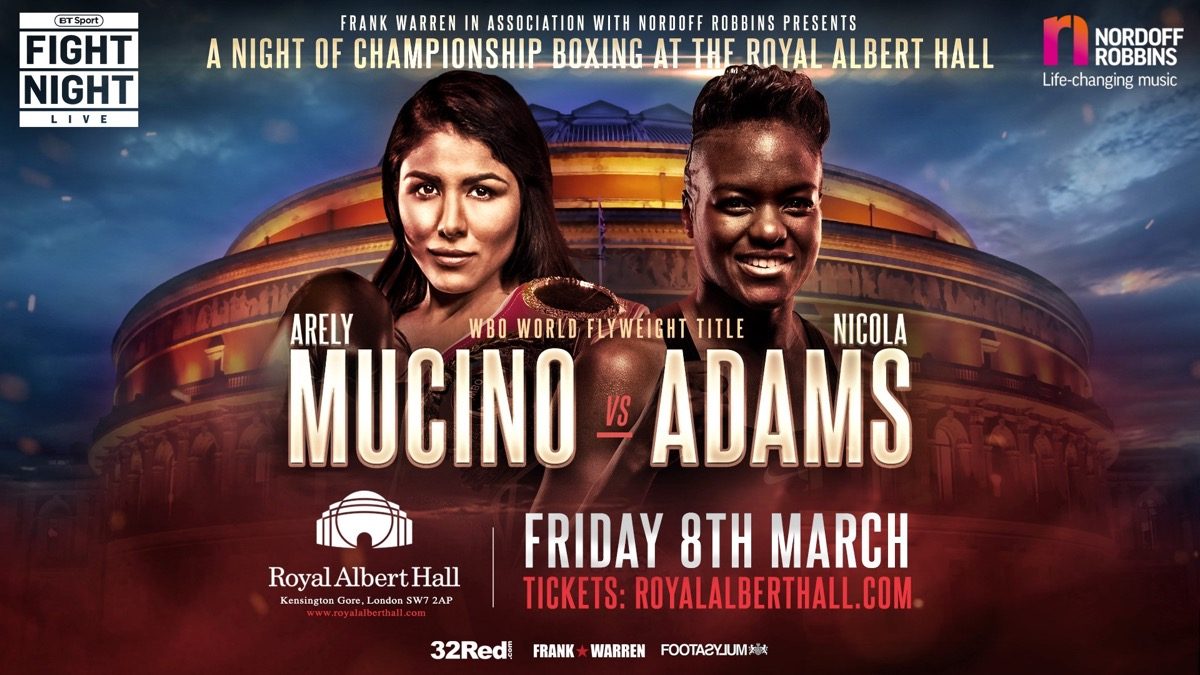 Mucino vs Adams - March 8 - London @ Royal Albert Hall | England | United Kingdom